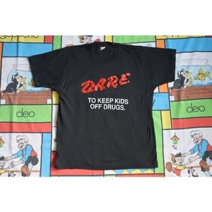 Vintage Screen Stars DARE To Keep Kids Off Drugs Single Stitch 80s 90s Large